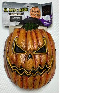 Halloween Mask Pumpkin Light Up with 3 Light Modes Rotten Jack Teen Adult